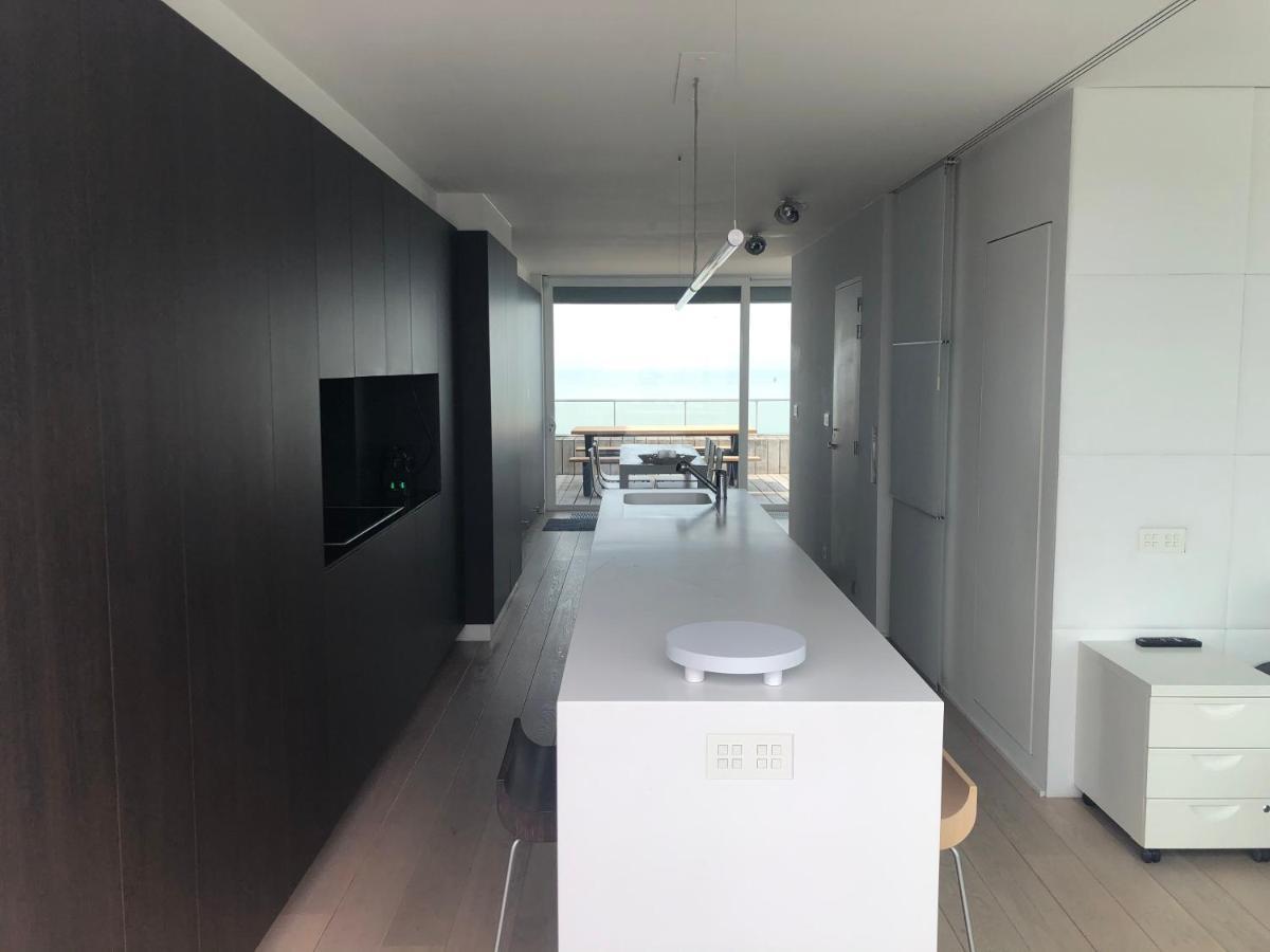 Penthouse Sea-Loft Blankenberge, Uniek Zeezicht, Luxeloft Met 40M2 Terras! Apartment Ngoại thất bức ảnh